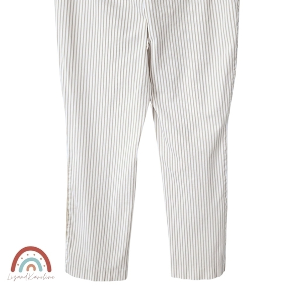 Chico's Secret Stretch Striped Straight Leg Slimming Pants - Picture 8 of 12